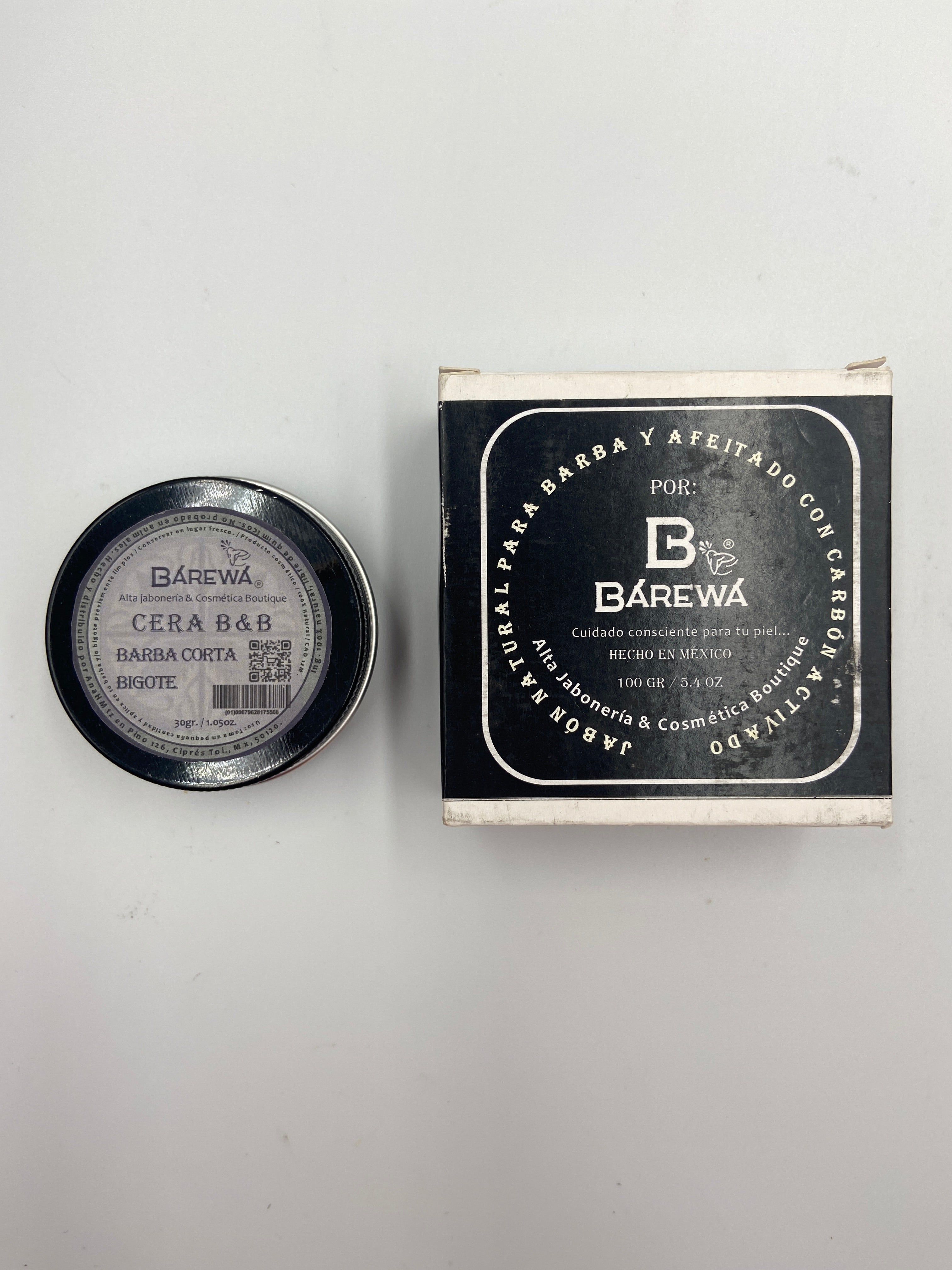 Kit cera de barba y jabón de barba y afeitado