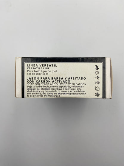 Jabón para barba y afeitado con carbón activado