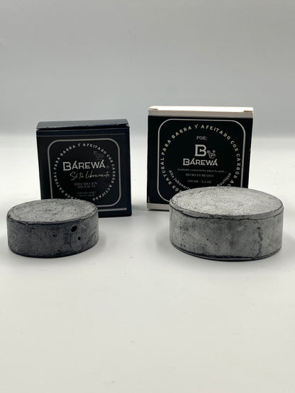 Jabón para barba y afeitado con carbón activado