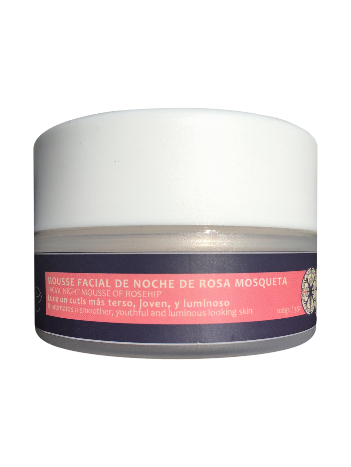 Mousse facial de noche de rosa mosqueta