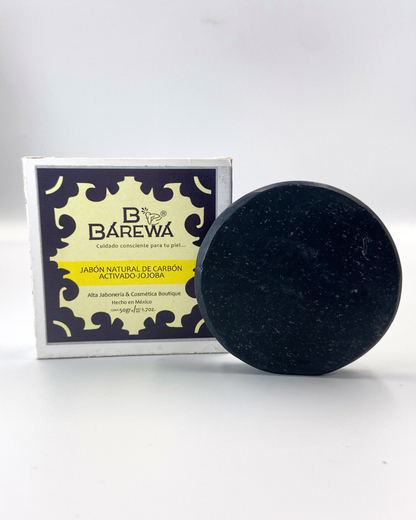 Jabón de carbón activado con jojoba